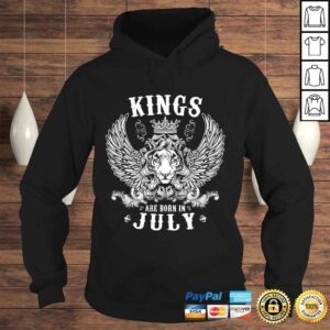 Hoodie Mens Kings Are Born In July Shirt Funny Birthday Idea Gift