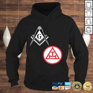 Hoodie Mens Mason Royal Arch Split Shirt Masonic York Rite Tee Black