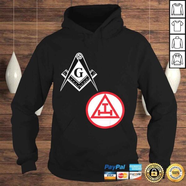 Mens Mason Royal Arch Split Shirt Masonic York Rite Tee Black - Image 4