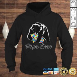 Hoodie Mens Papa Bear Autism Awareness Shirt Autism Family Gifts