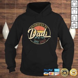 Hoodie Mens Promoted to Dad Est 2020 Funny First Time New Dad Gift Retro TShirt