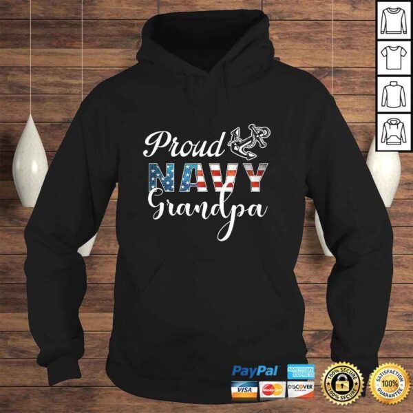 Mens Proud Navy Grandpa Shirt  Military Grandpa Tee - Image 4