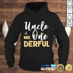 Hoodie Mens Uncle Of Mr Onederful 1st Birthday Party Costumes TShirt