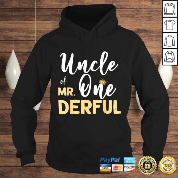 Mens Uncle Of Mr Onederful 1st Birthday Party Costumes TShirt - Image 4