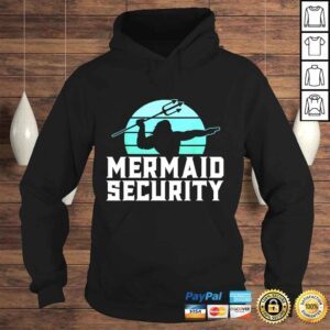 Hoodie Mermaid Security Shirt Mens Boys Swimmer Dad Merdad TridenTShirt