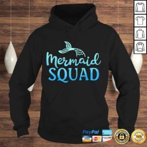 Hoodie Mermaid Squad Birthday Party Girls Kids Women Costume TShirt