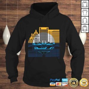 Hoodie Milwaukee Skyline Squared Milwaukee Peoples Flag design Long Sleeve Shirt