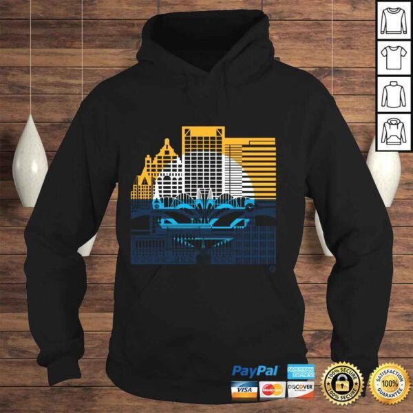 Milwaukee Skyline Squared Milwaukee People's Flag design Long Sleeve Shirt - Image 4