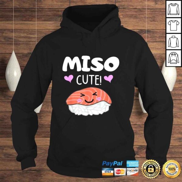 Miso Cute Sushi, Kawaii Sushi Japanese Food Fan V-Neck T-Shirt - Image 4