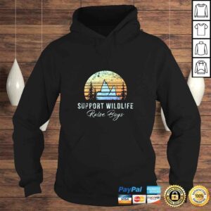 Hoodie Mom Shirt Support Wildlife Raise Boys Mother Day Gift TShirt