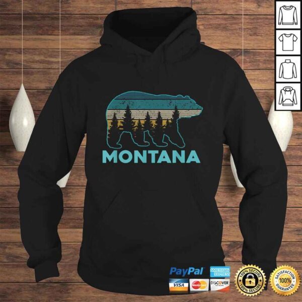 Montana Vintage Grizzly Bear Nature Hiking Souvenir V-Neck T-Shirt - Image 4