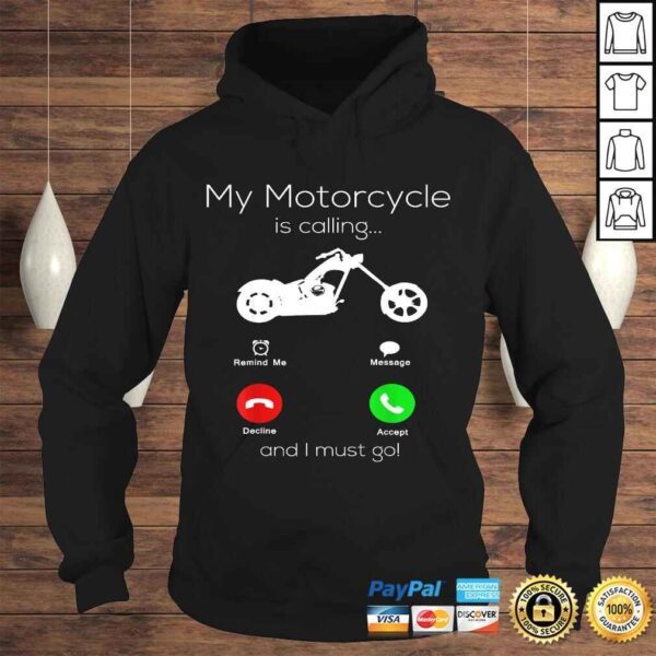 Motorcycle Gifts For Men My Motorcycle Is Calling Biker TShirt - Image 4