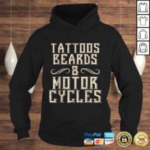 Hoodie Motorcycle Shirts Tattoos Beards Tees Men Dad Grandpa Gifts