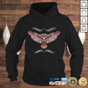 Hoodie Native American Short Eared Owl Shirt Ornithologist Gift TShirt