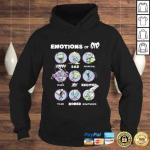 Hoodie Nickelodeon Invader Zim The Many Emotions of GIR VNeck TShirt 1