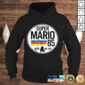 Hoodie Nintendo Super Mario Here We Go 85 Retro Vintage Tshirt