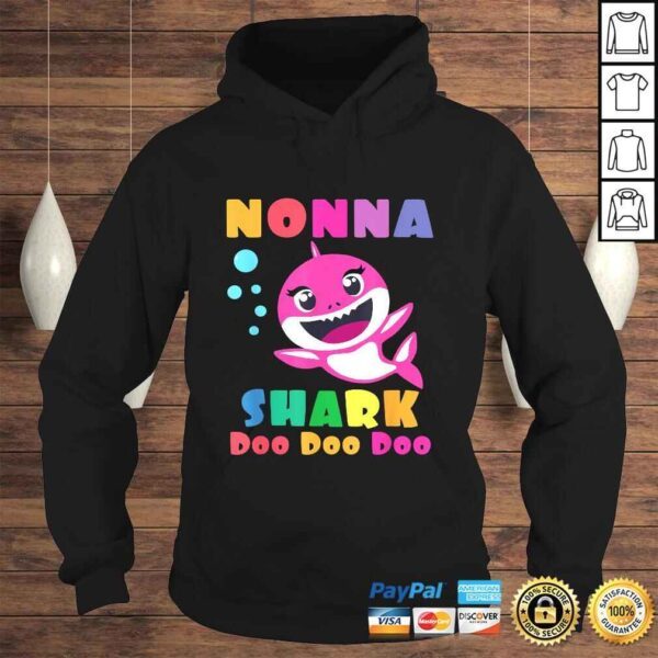 Nonna Shark Shirt Funny Mothers Day Gift For Womens Mom Tee Shirt - Image 4