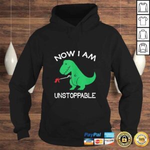 Hoodie Now Im Unstoppable Funny TRex Dinosaur Gift VNeck TShirt