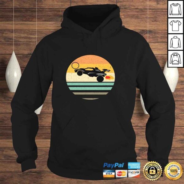 Octane Rocket Soccer Retro Sunset Distressed Graphic Pullover Hoodie - Image 4