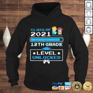 Hoodie Official 12th Grade First Day Of School Class Of 2021 Cute Video Game Gift TShirt