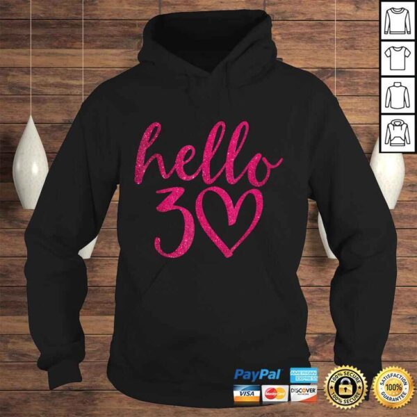 Official 30th Birthday Hello Thirty Squad Gifts Shirt - Image 4