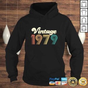 Hoodie Official 40th Birthday Gift Vintage 1979 Shirt Classic Women Men Shirt