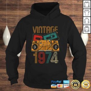 Hoodie Official 46th Birthday Gifts Years Old Vintage 1974 Gift Top