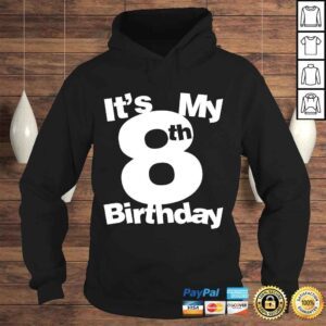 Hoodie Official 8th Birthday Shirt Its My 8th Birthday Tee Shirt