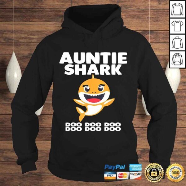 Official Auntie Shark Doo Doo Shirt Funny Kids Video Baby Daddy Tee T-Shirt - Image 4