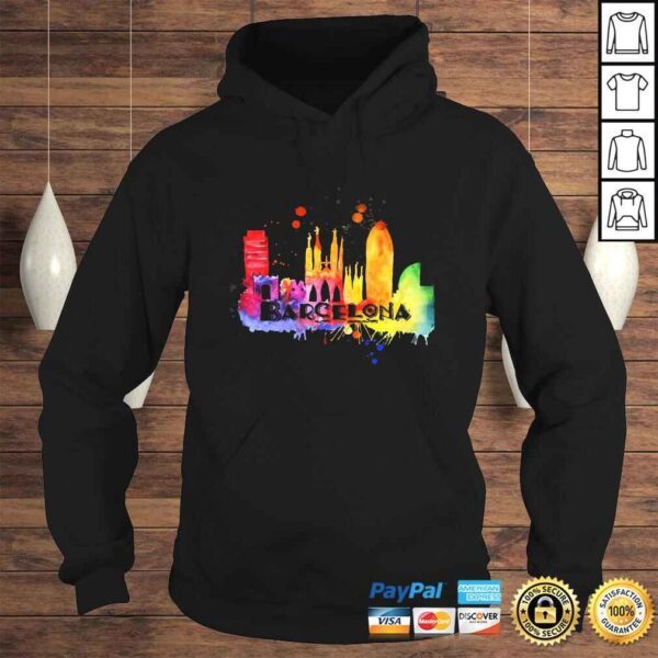 Official Barcelona, Spain - Souvenir Landscape Gift TShirt - Image 4