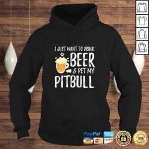 Hoodie Official Beer and Pitbull Shirt Funny Dog Mom or Dog Dad Gift Idea TShirt