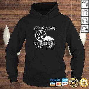 Hoodie Official Black Death European Tour Funny Band Tour History Tee TShirt