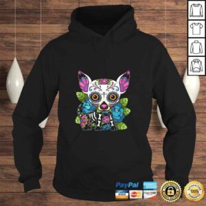 Hoodie Official Chihuahua Sugar Skull Mexico Dog Calavera Dia De Los Muertos Tee Shirt