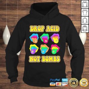 Hoodie Official Drop Acid Not Bombs Trippy Tongue LSD TShirt