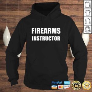 Hoodie Official Firearms Instructor 2 Sided Front and Back Employees Shirt