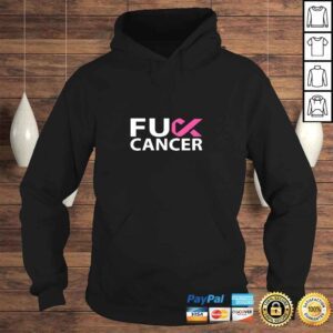 Hoodie Official Fuck Cancer Pink F U FU Ribbon Cancer Awareness Symbol TShirt