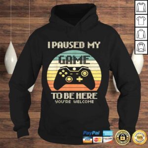 Hoodie Official Gamer VideoGame iPausedmyGame tobeHere forBoysMen Gift TShirt