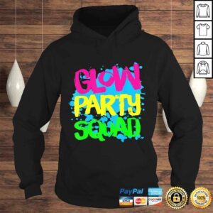 Hoodie Official Glow Party Squad Paint Splatter Effect Glow Party Shirt