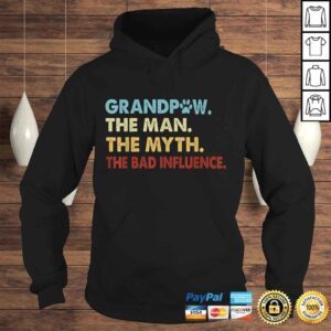 Hoodie Official GrandPaw the man the myth te influence Shirt gift grandpa Tshirt