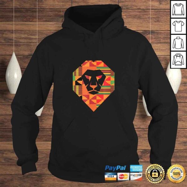 Official Kente Style Lion Pride Bold Ghana African Shirt - Image 4