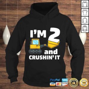 Hoodie Official Kids Construction Truck 2nd Birthday Shirt Boy 2 Year Old TShirt