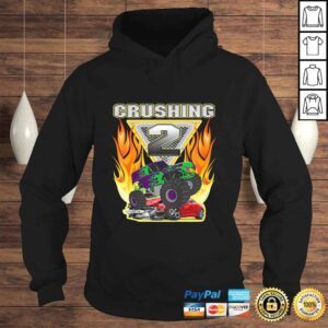 Hoodie Official Kids Monster Truck Crushing being 2 Two Years Old 2nd Birthday Shirt