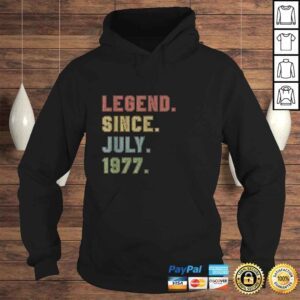 Hoodie Official Legend Since July 1977 43rd Birthday 43 Years Old Tee TShirt