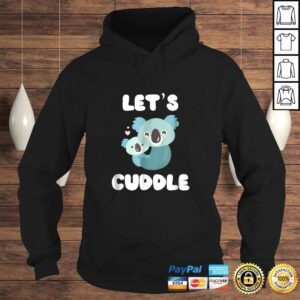 Hoodie Official Lets Cuddle Koala Bears Love Heart Graphic TShirt