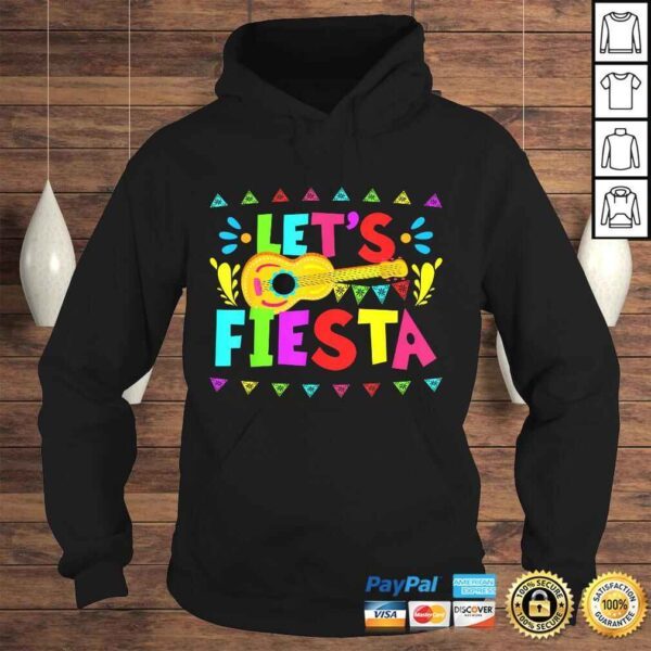 Official Lets Fiesta Mexican Cinco De Mayo Party V-Neck T-Shirt - Image 4