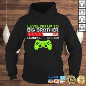 Hoodie Official Leveling Up To Big Brother Est 2021 Vintage Funny Brothers VNeck TShirt