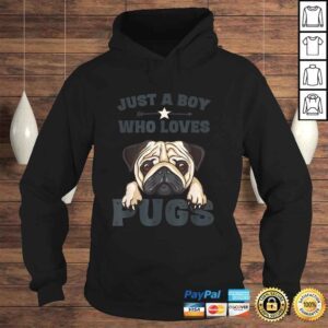 Hoodie Official Love Pugs Shirt Funny Cute Pug Lover Saying Gift for Boys TShirt