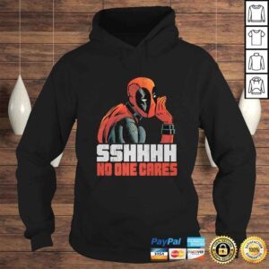 Hoodie Official Marvel Deadpool SHHH No One Cares Whisper Shirt