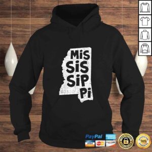 Hoodie Official Mississippi State Lines Map Souvenir TShirt