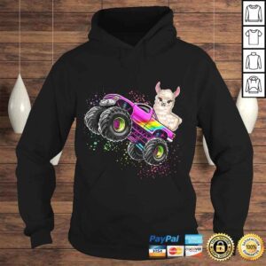 Hoodie Official Monster Truck Llama Birthday Party Monster Truck Girl Tshirt